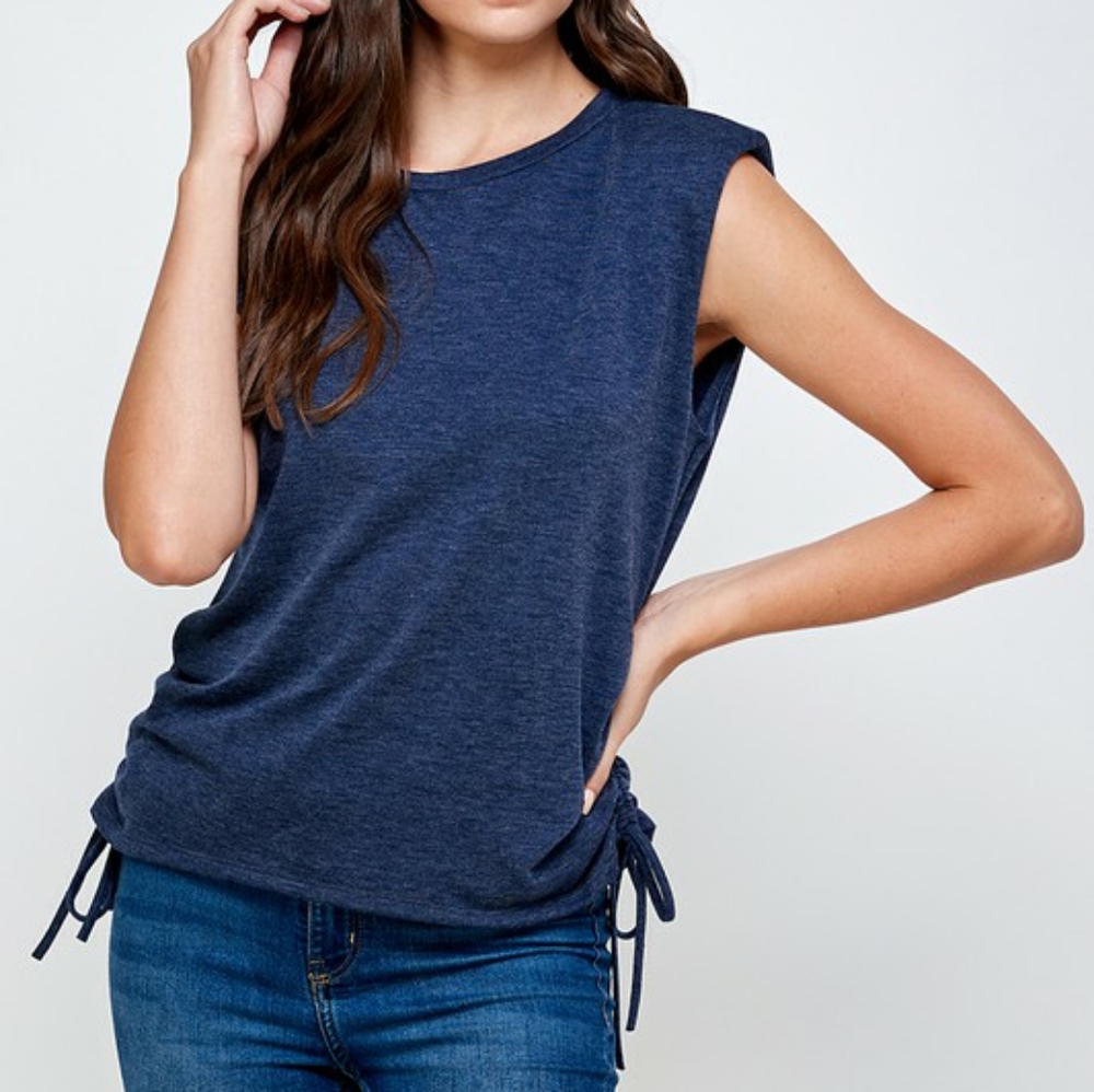 Padded Shoulder Top